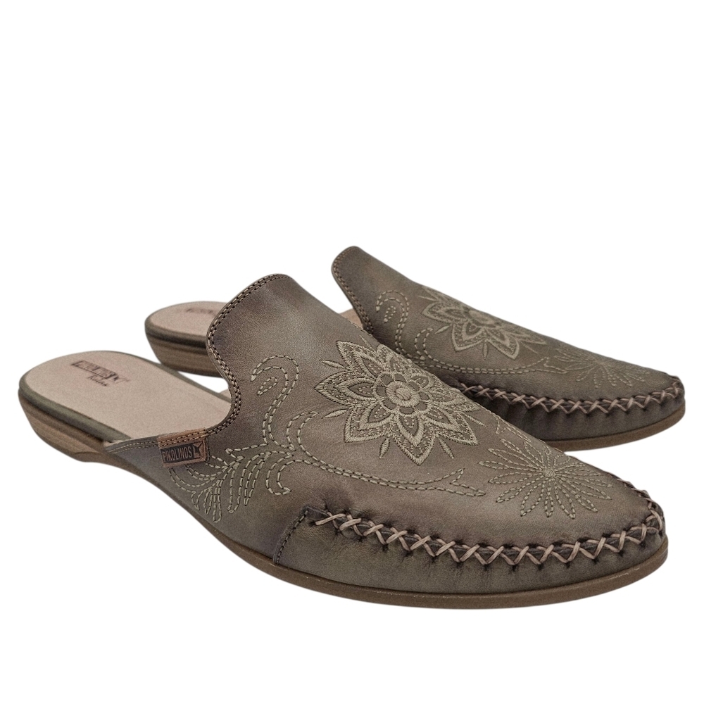 Pikolinos Bari Olive Green Slide Mules